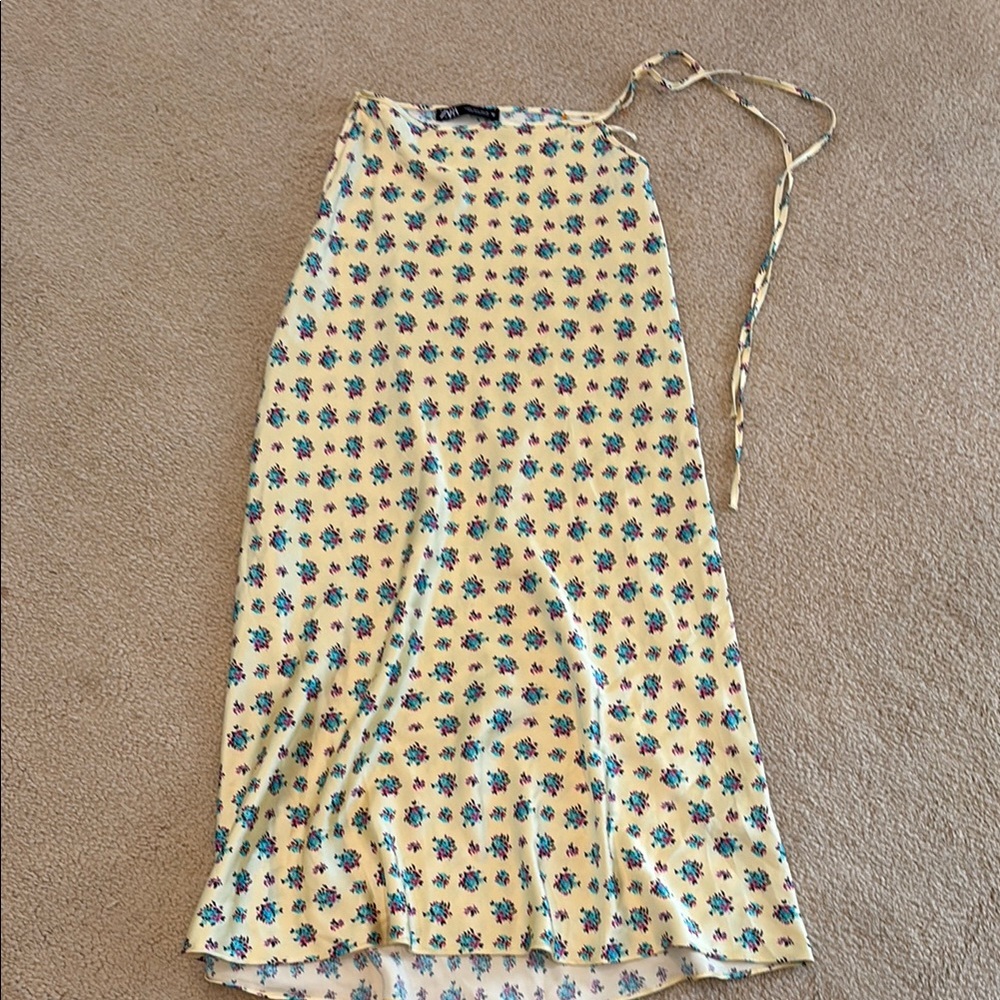 Zara Yellow Floral Long Skirt